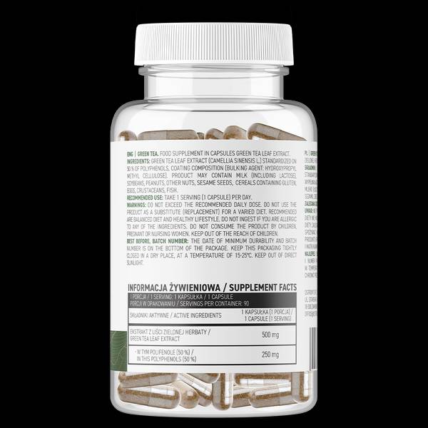 Grüner Tee 500 mg/Vege 90 Kapseln