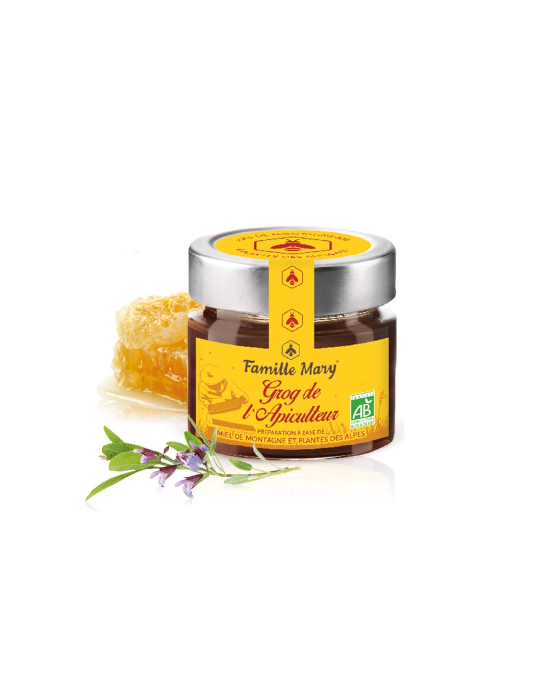 Grog de l'Apiculteur/Grog aus Alpenhonig, Propolis und Alpenpflanzen, 100 g Famille Mary