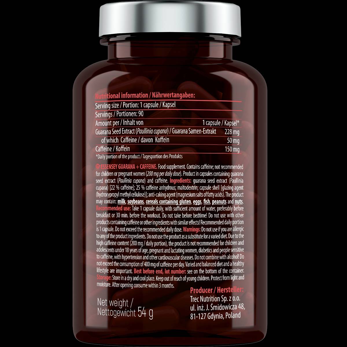 Guarana + Koffein – 90 Kapseln