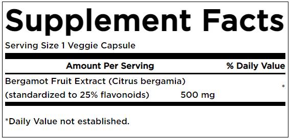 Bergamottextrakt 500 mg - 30 Kapseln