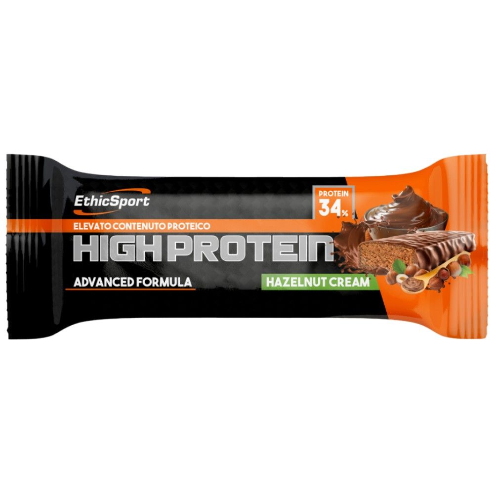 HIGH PROTEIN Riegel – Haselnusscreme – 18 x 55 Gramm