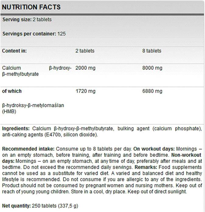 HMB Pro 8000 250 Tabletten