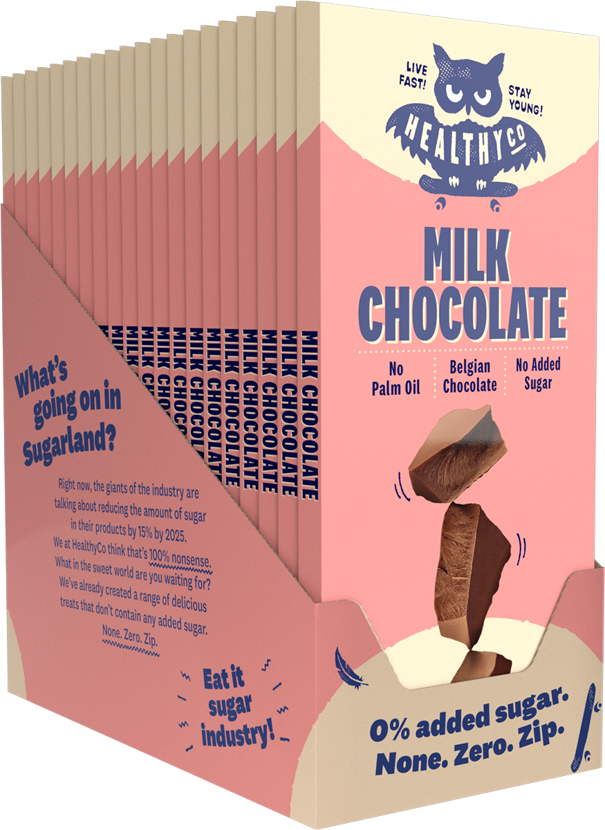 <tc>HealthyCo</tc> 100 Gramm Vollmilchschokolade – ohne Zuckerzusatz und ohne Palmöl