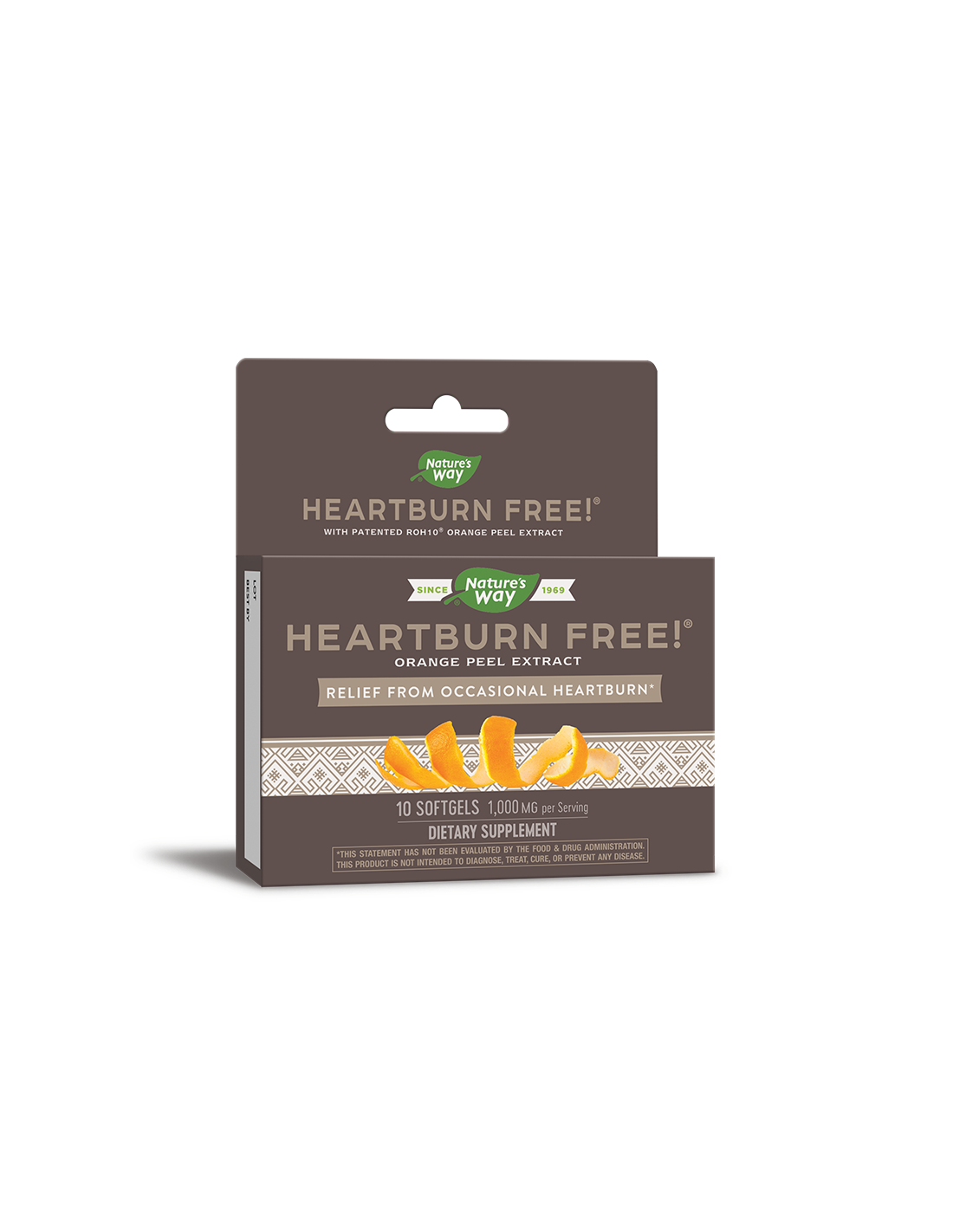 Kräuterextrakt aus Orange gegen Sodbrennen – Heartburn Free!, 10 Softgelkapseln Nature's Way