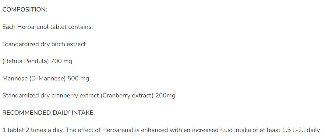 Herbarenol | Natürliches Diuretikum – 30 Tabletten
