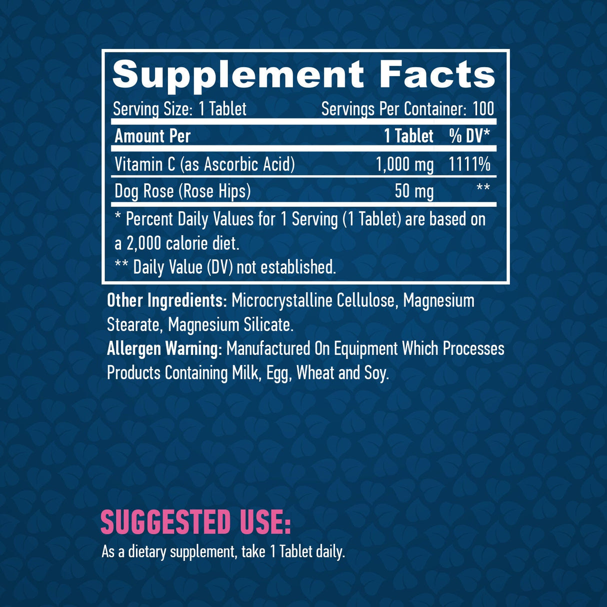 Hochwirksames Vitamin C 1.000 mg mit Hagebutten 100 Tabletten.