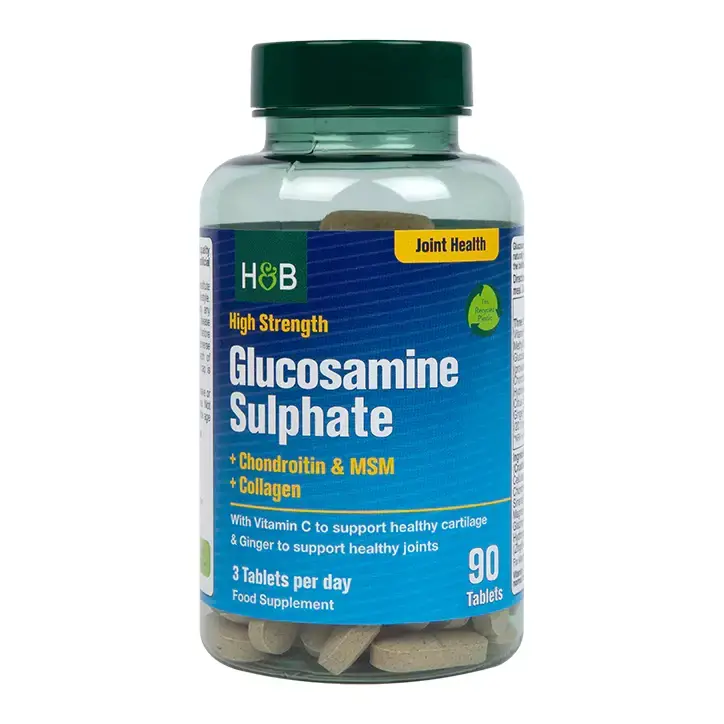 Hochwirksames Glucosaminsulfat | Mit Chondroitin, MSM und Kollagen – 90 Tabletten
