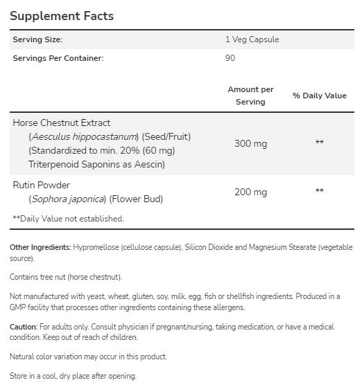Rosskastanie 300 mg – 90 Kapseln