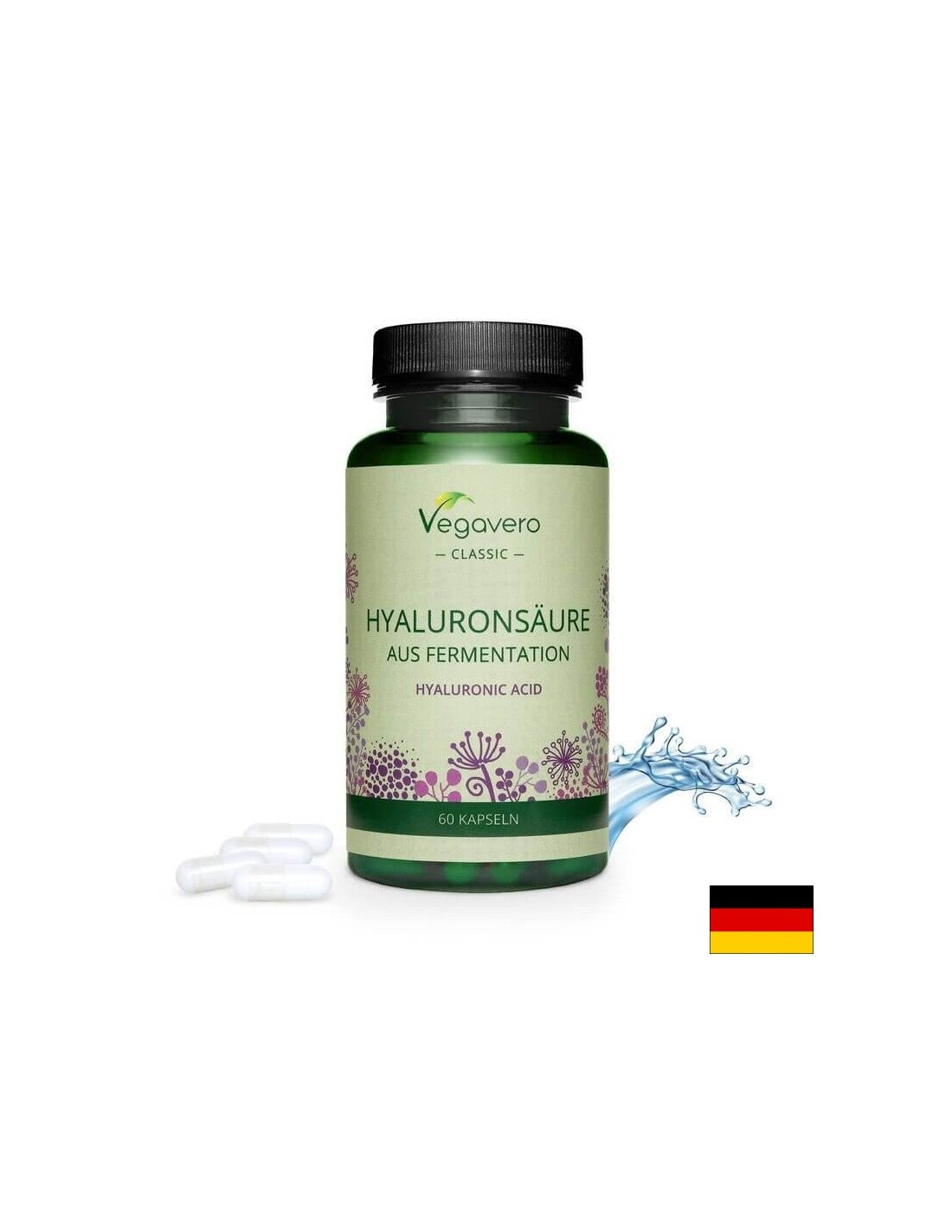 Hyaluronsäure, 60 Kapseln, 100 % vegan <tc>Vegavero</tc>