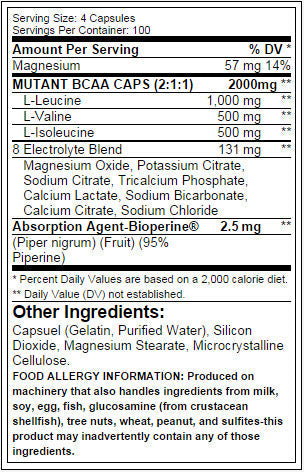 100% freie Form BCAA 400 KAPS.
