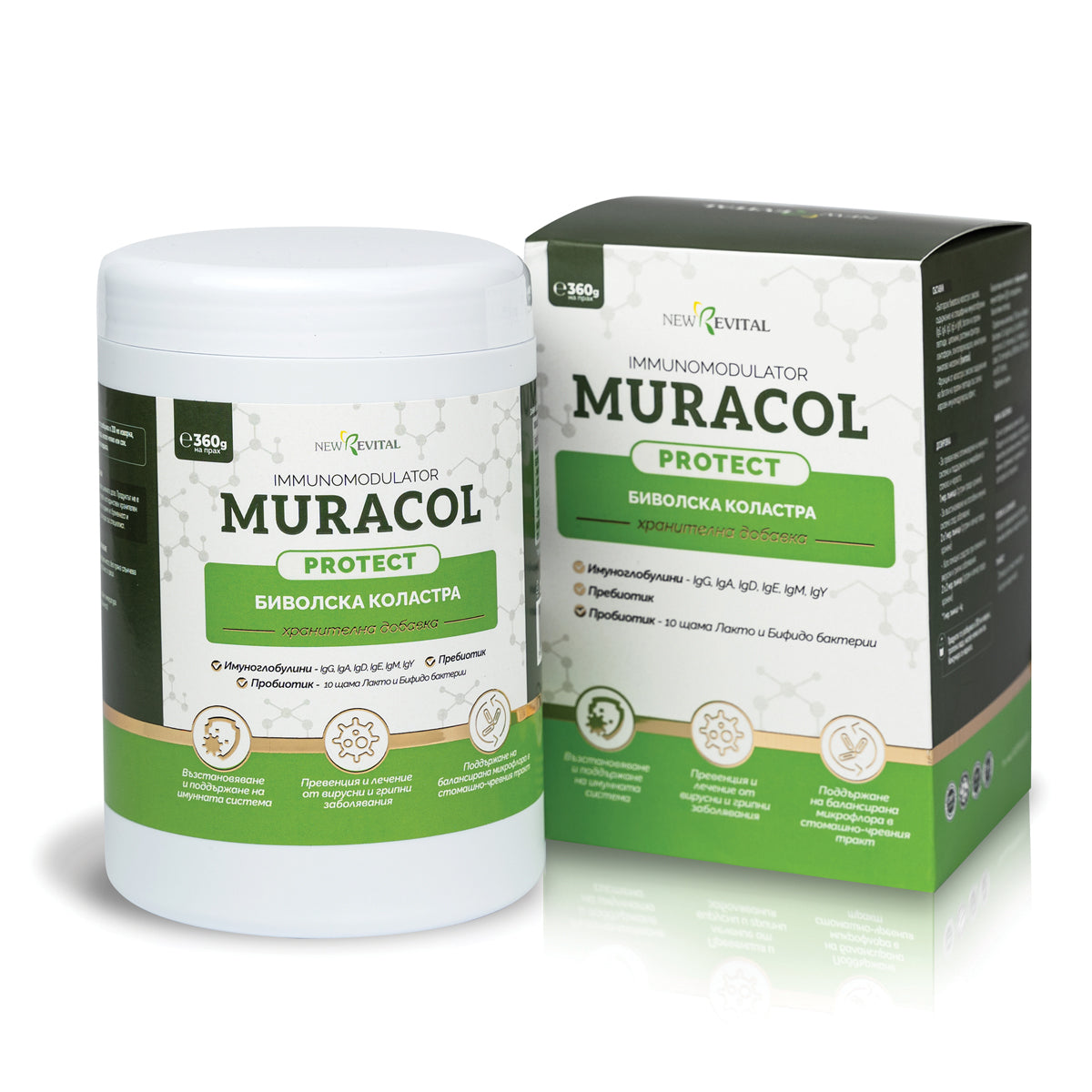 100 % liposomales Büffelkolostrum 360 g <tc>Muracol</tc> Schützen | HALAL