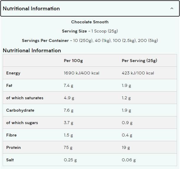 Impact Whey Protein – 25 Gramm