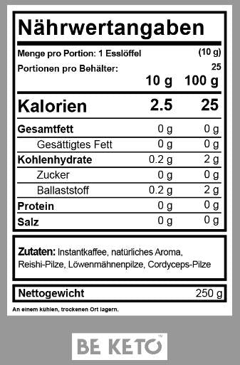 Instantkaffee – Pilzmischung – 250 Gramm
