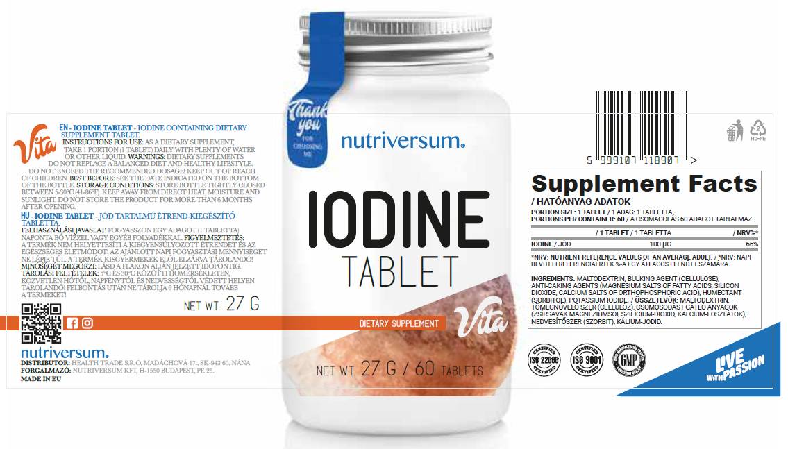 Jodtablette 100 µg – 60 Tabletten