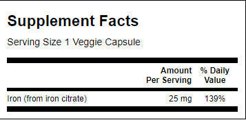 Eisencitrat 25 mg – 60 Kapseln