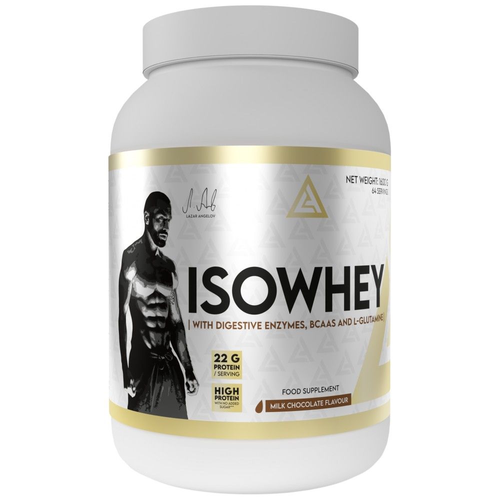IsoWhey | Molkenproteinisolat mit Verdauungsenzymen, BCAA und Glutamin – 1600 Gramm