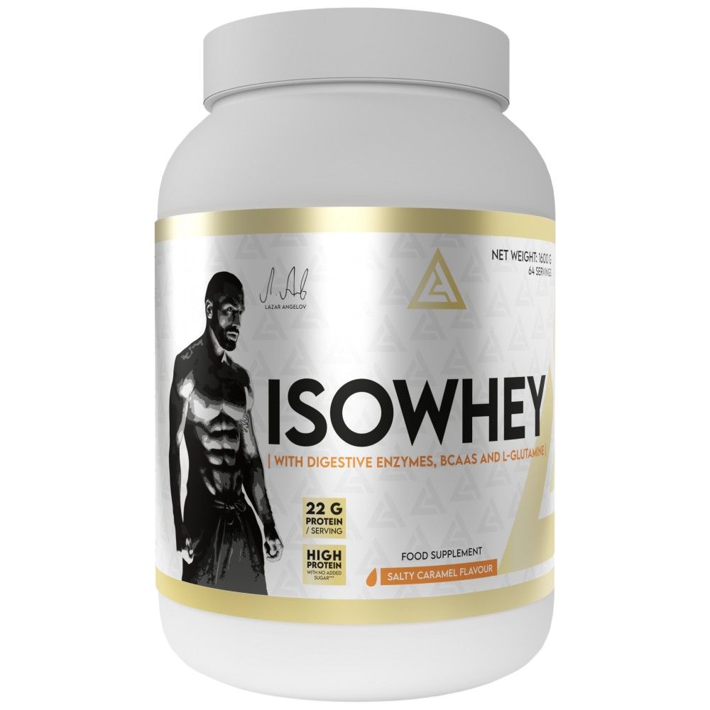 IsoWhey | Molkenproteinisolat mit Verdauungsenzymen, BCAA und Glutamin – 1600 Gramm