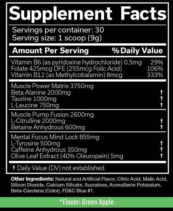 Der Schatten! Pre -Workout - 9 Gramm