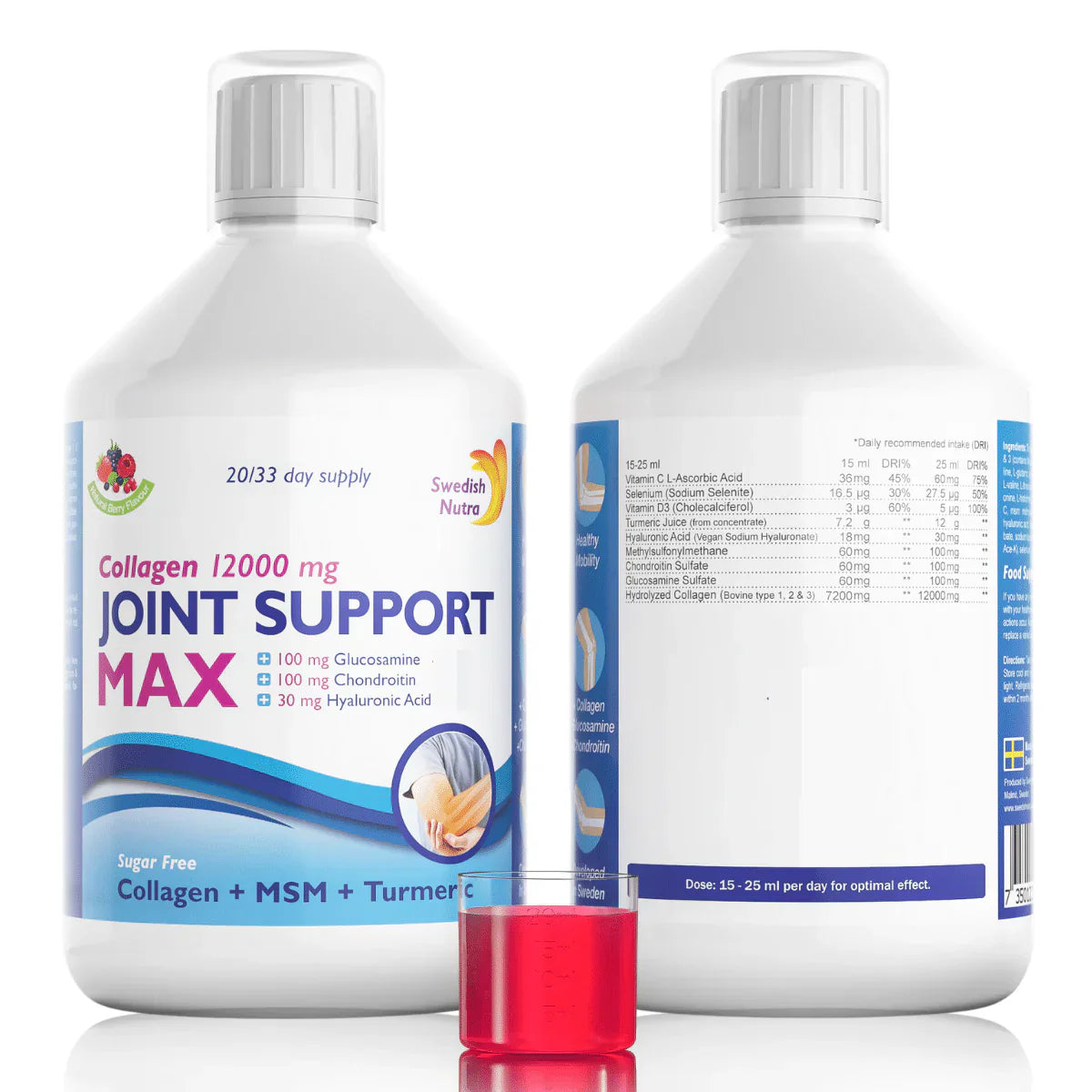 Flüssiges Kollagen für Gelenke Joint Support MAX 12000 MG - 500 ml