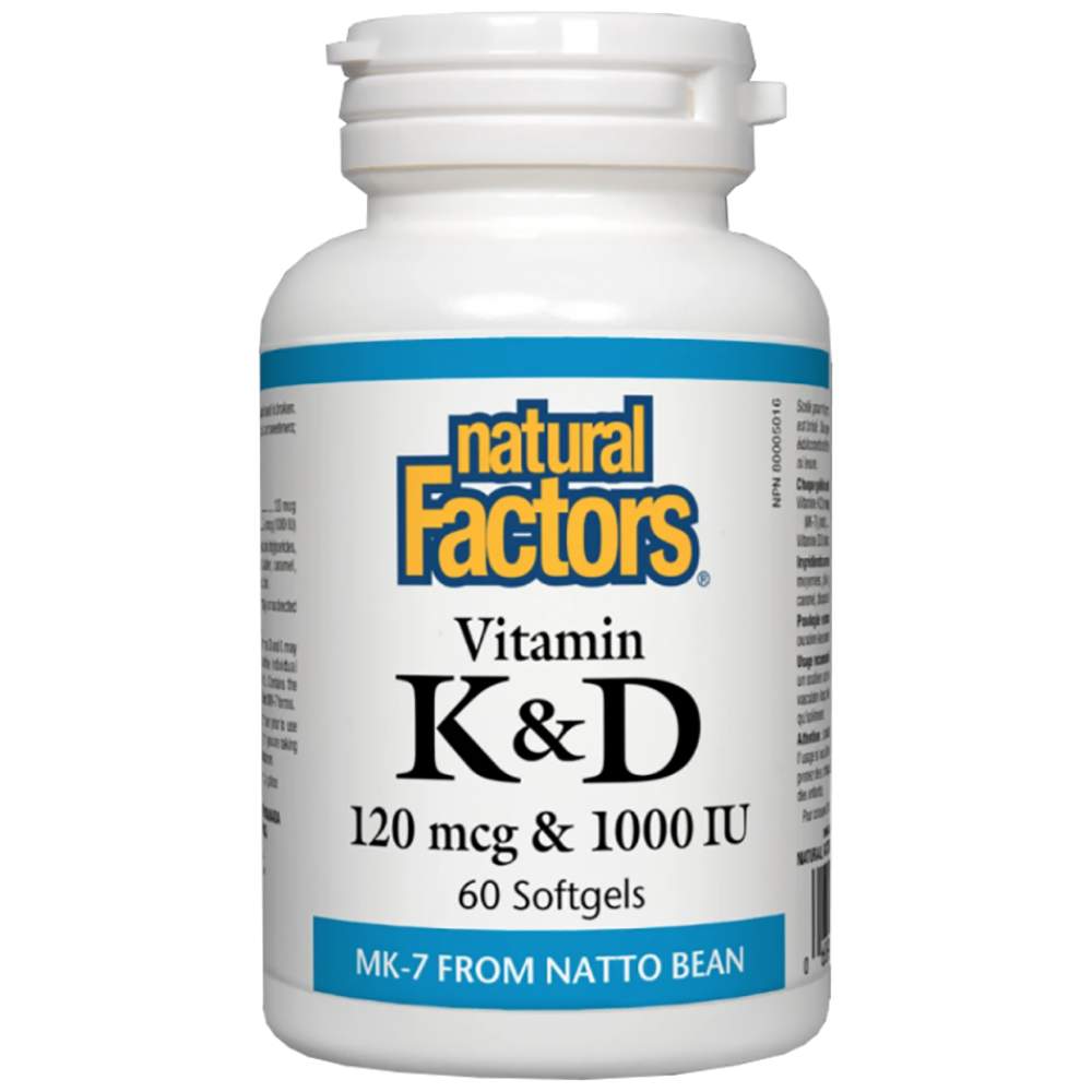 Vitamin K 120 MCG & Vitamin D 1000 IU - 60 Gelkapseln