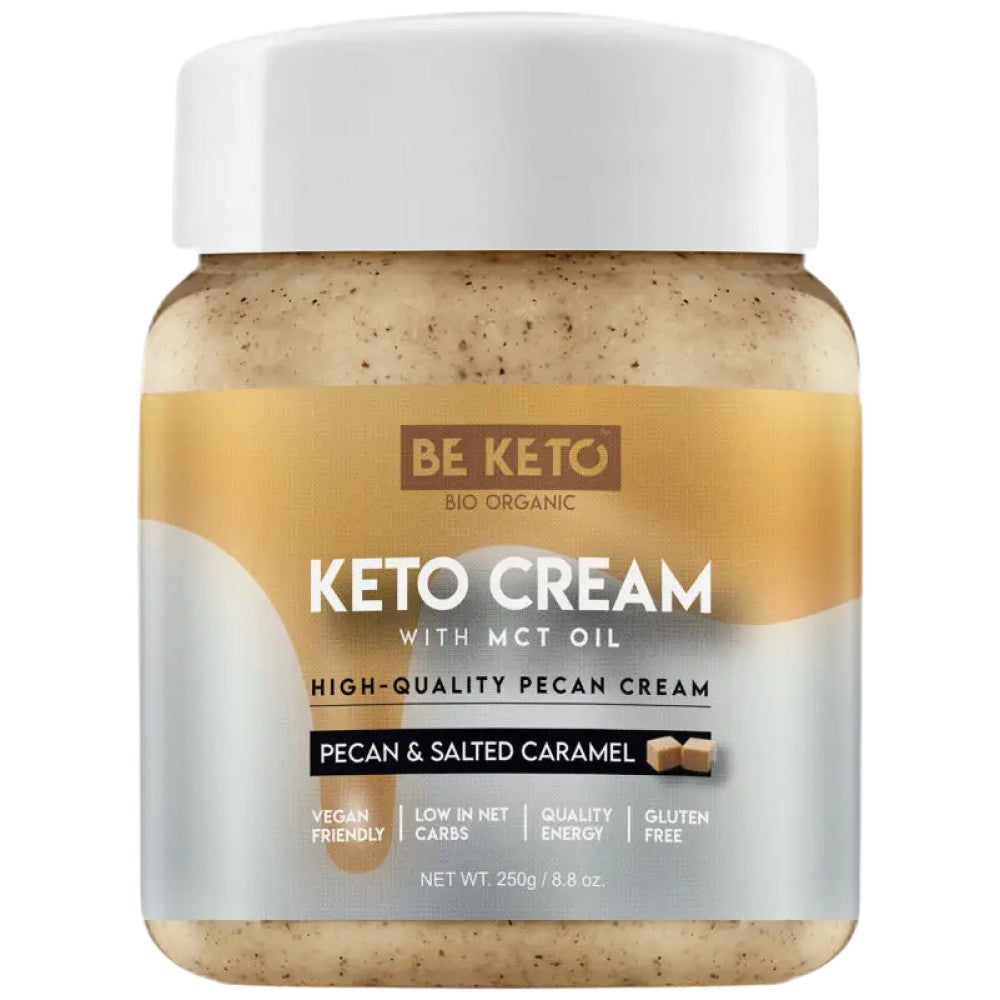 Keto -Creme | Pekannuss & gesalzenes Karamell + MCT - 250 Gramm