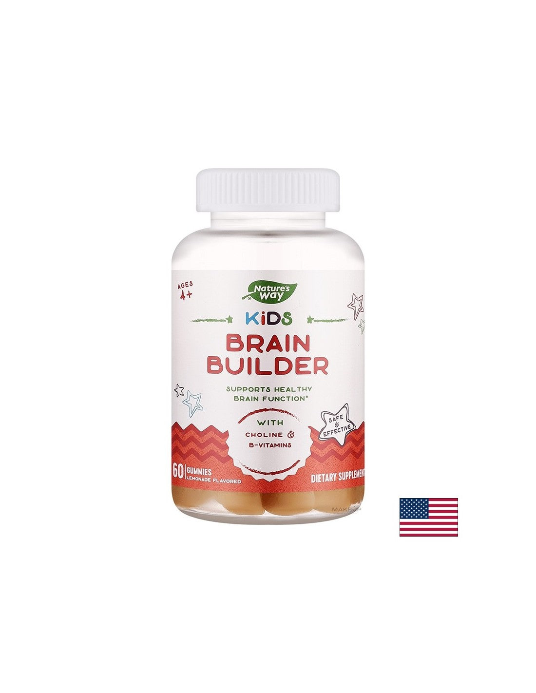 Kinderformel zur Stimulierung der Gehirnaktivität – Kids Brain Builder, 60 Geltabletten