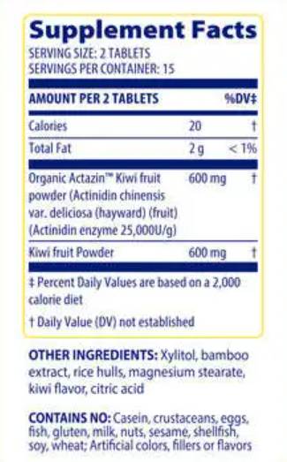 Kiwi-Regelmäßigkeit – 30 Kautabletten