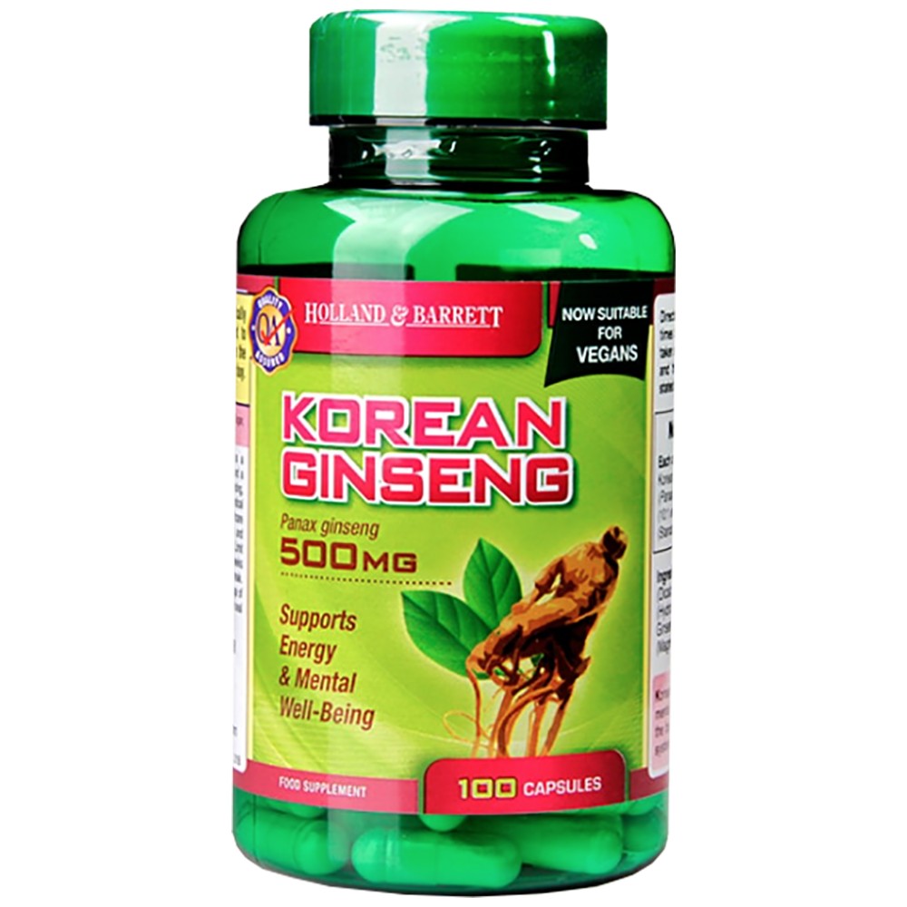 Koreanischer Ginseng 500 mg 100 Kapseln