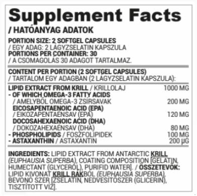 Krillöl 500 mg – 60 Kapseln
