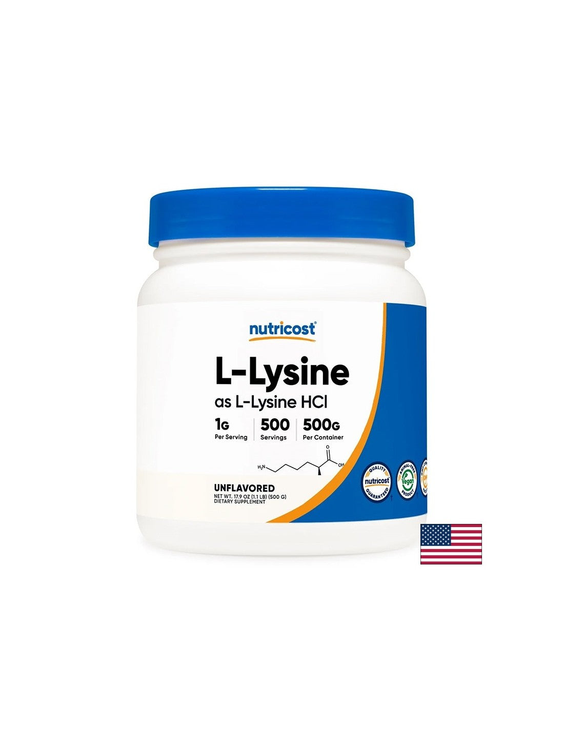 L-Lysin – Immunschutz und Gewebereparatur, 500 g Pulver