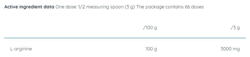 L-Arginin-Pulver | 100 % rein – 200 Gramm