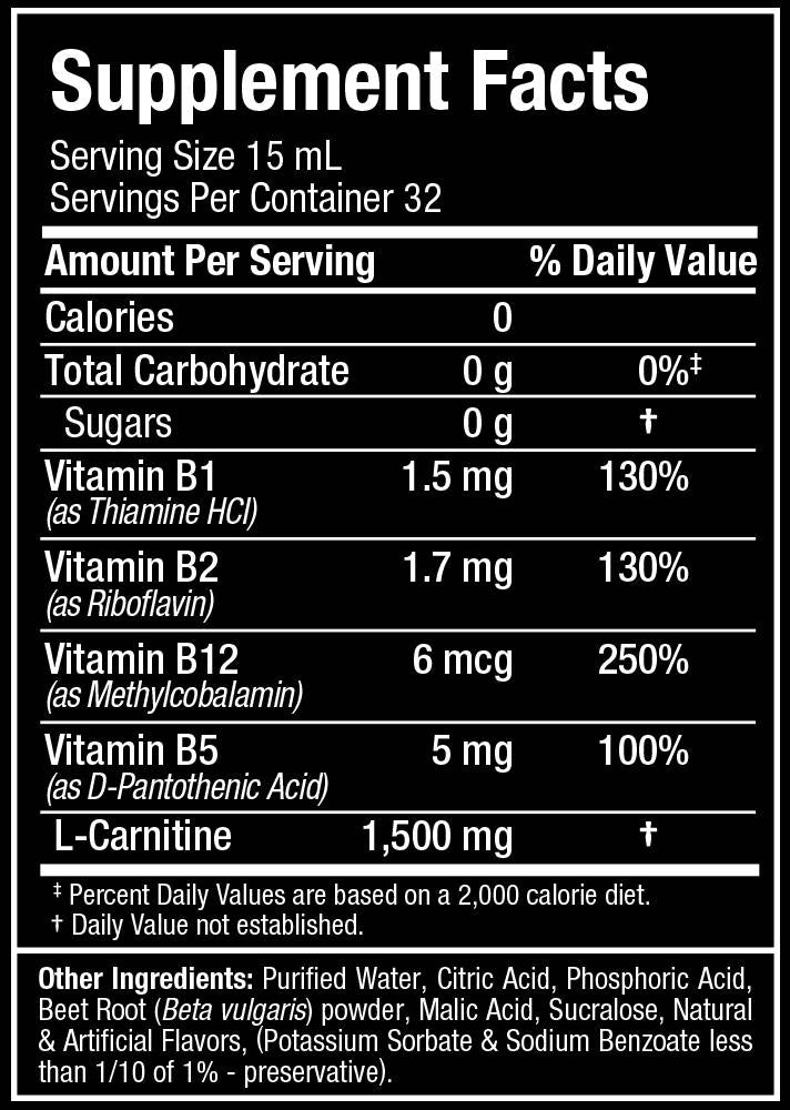 L-Carnitin 1500 Flüssigkeit – 480 ml