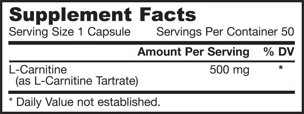 L-Carnitin 500 mg – 100 Kapseln