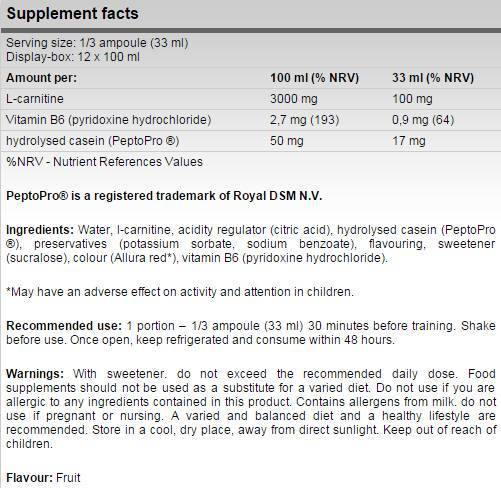 L-Carnitin Shot 3000 - 100 ml