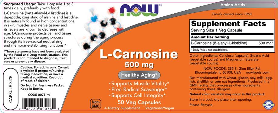 L-Carnosin 500 mg – 50 Kapseln