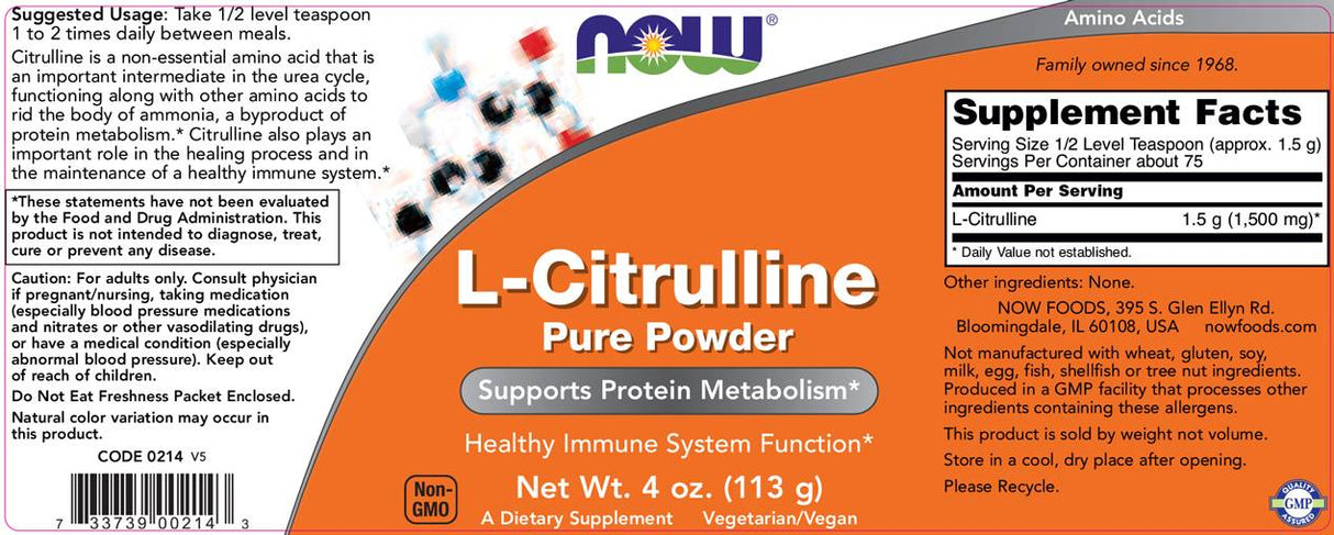 L-Citrullin-Pulver – 113 Gramm