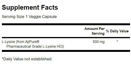 L-Lysin – Pharmazeutische Klasse 500 mg – 90 Kapseln