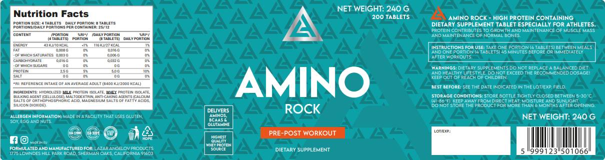LA Amino Rock | Molke-Amino-Tabletten – 200 Tabletten