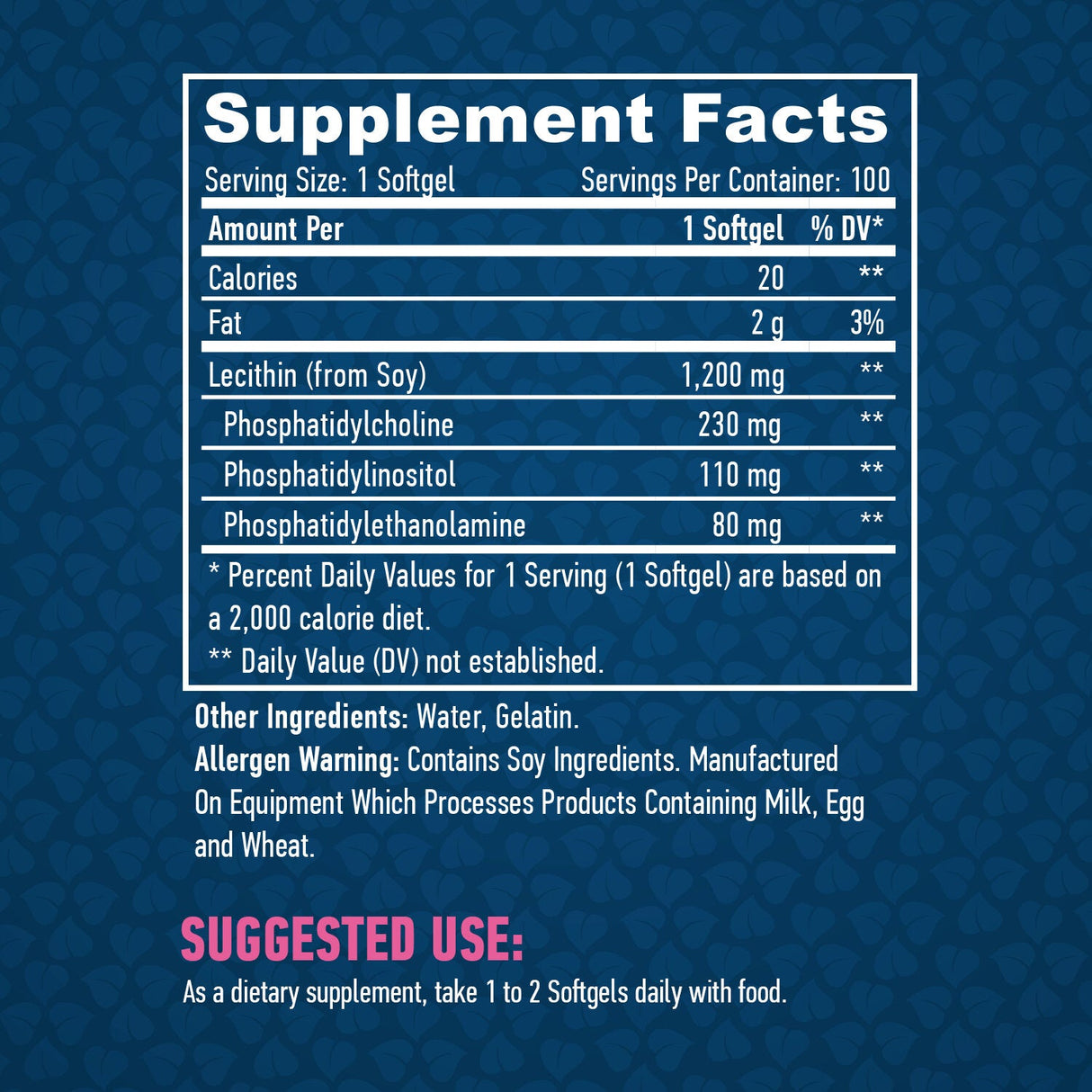 Lecithin 1.200 mg./100 Kapseln