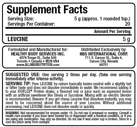 Leucinpulver – 400 Gramm