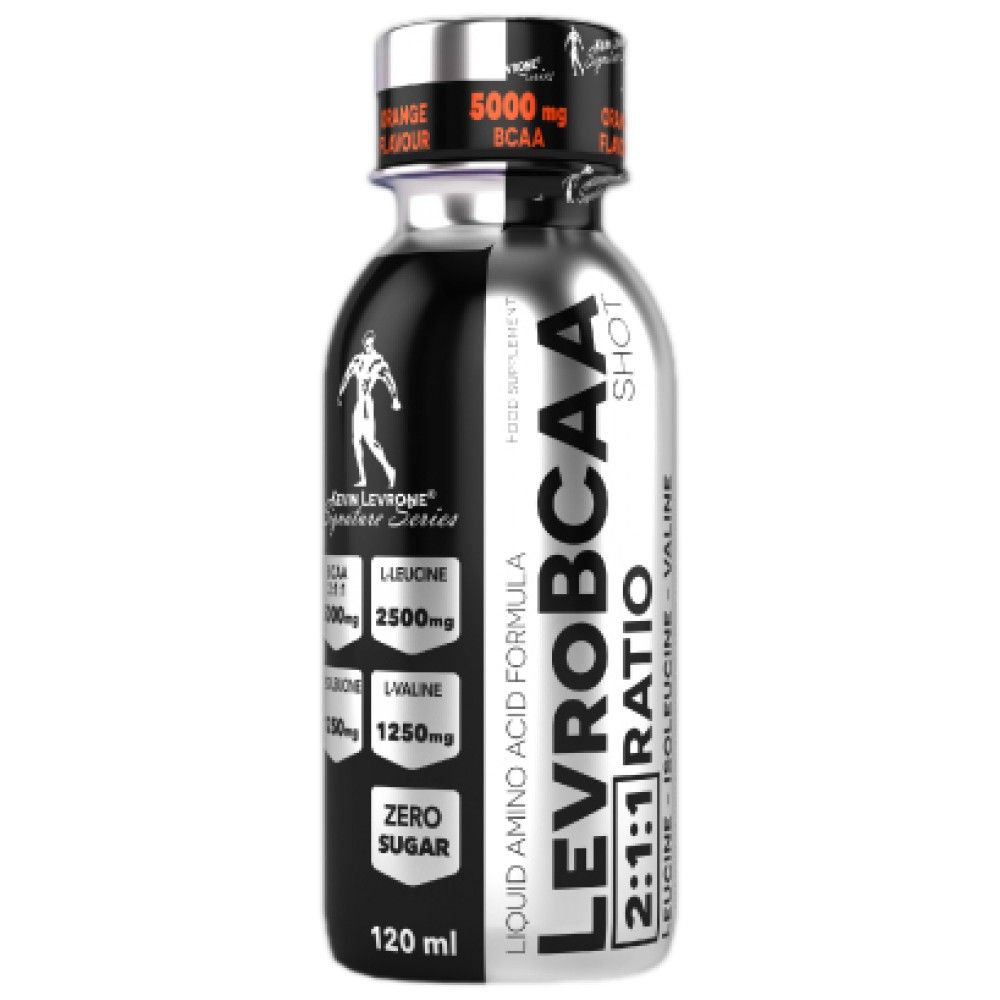 LevroBCAA Shot/5000 mg BCAA ohne Zucker – 12 x 120 ml