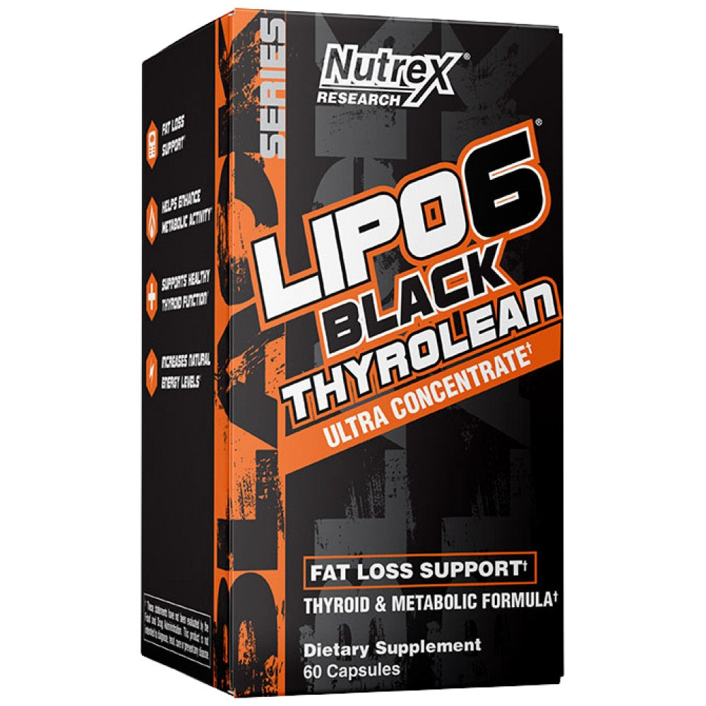 Lipo 6 Black Thyrolean Ultra-Konzentrat | Schilddrüsen-Stoffwechselformel – 60 Kapseln