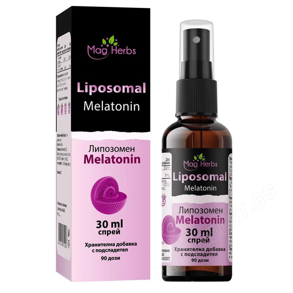 Liposomales Melatonin-Spray für besseren Schlaf/Liposomales Melatonin <tc>MagHerbs</tc> /30 ml, 90 Dosen/