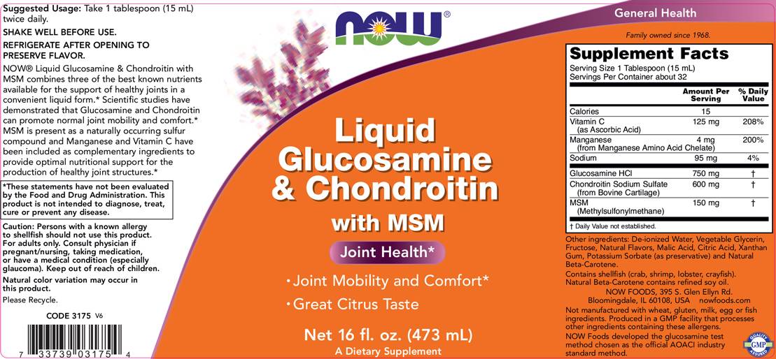 Flüssiges Glucosamin & Chondroitin mit MSM – 473 ml