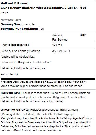 Lebende freundliche Bakterien | Mit Acidophilus Chewable 120 Kapseln
