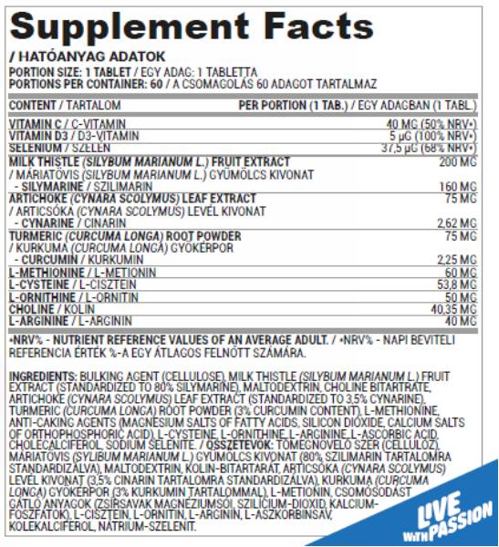 Leberunterstützung | Komplette Leberpflegeformel – 60 Tabletten