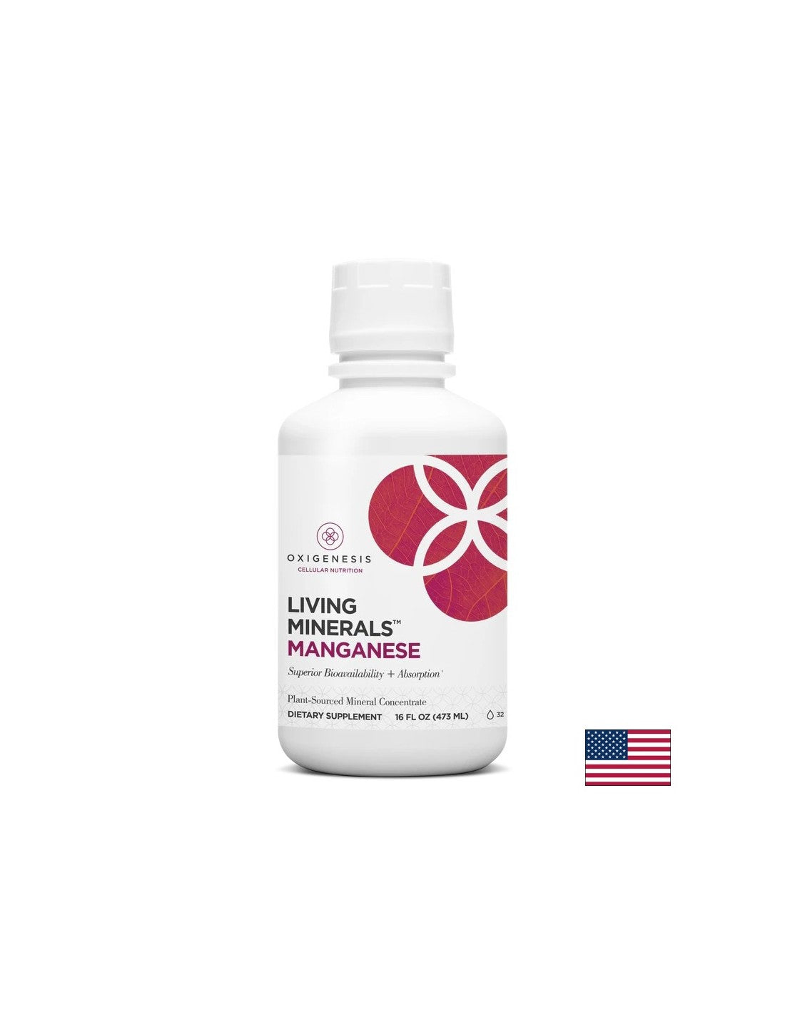 Für gesunde Knochen, Gelenke und Haut – Manganese Living Minerals, 473 ml