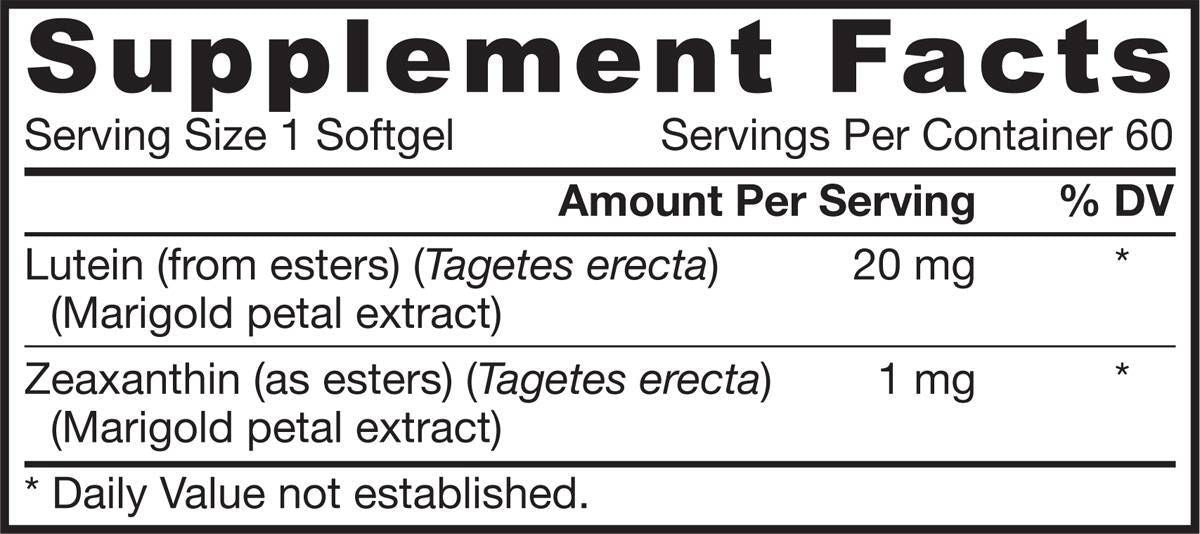 Lutein 20 mg – 120 Kapseln