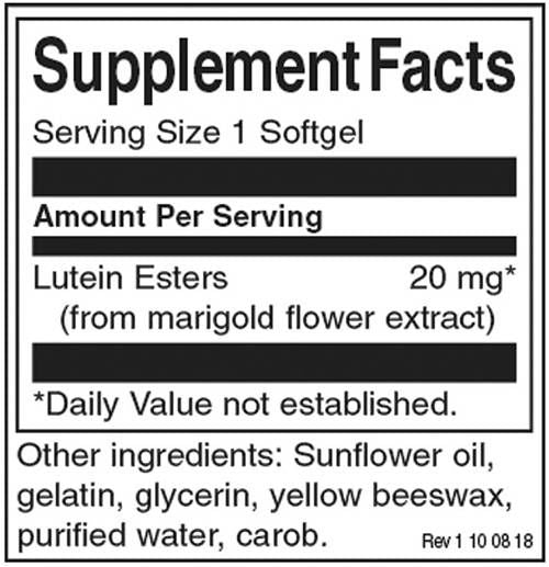 Lutein 20 mg – 60 Kapseln