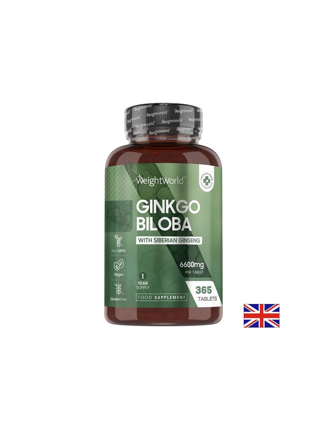 Gehirnfunktion und Durchblutung – Ginkgo biloba 120 mg + Sibirischer Ginseng 24 mg, 365 Tabletten